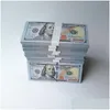 Autres fournitures de fête festives 50% Taille Usa Dollars Prop Money Movie Banknote Paper Nouveauté Jouets 1 5 10 20 50 100 Dollar Devise Fa Dhfbs