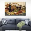 Zeitgenössisches abstraktes Ölgemälde auf Leinwand, toskanisches Abendwein-Ernte-Kunstwerk, lebendige Kunst für die Inneneinrichtung