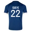 23 24 GUENDOUZI PAYET Maillots de football pour hommes VITINHA BALERDI GIGOT MBEMBA TOURE GUEYE DIENG PAU LOPEZ Home Away 3ème GK Training Wear Version E-sports Chemises de football