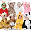 Strampler Säuglingsoverall Kinder Strampler Neugeborenes Baby Junge Mädchen Winterkleidung Kinderanzug Tier niedlicher Kleinkind-Strampler Reißverschluss in voller Länge 201027 Z230721