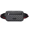 Men leather bags Unisex Men Women leather Sport Runner Fanny Pack Belly Waist Bum Bag Fitness Running Belt Jogging Pouch Back grid G5192