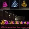 1 5M LED Artificial Cherry Blossom Tree Light Christmas 480pcs Lâmpadas 110 220VAC Decoração de jardim de fadas à prova de chuva H0924 H0928310h