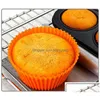 Tårtverktyg Sile Cup Mold Muffin Cupcake Bakeware Maker Tray Baking Kitchen 7cm Drop Delivery Home Garden Dining Bar DHQ8L