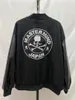 Men's Jackets Mastermind Skull Baseball Jacket Men Women MMJ Ghost Embroidered Leather Sleeve Couple Uniform Outwear Coat