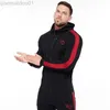 Hoodies voor heren Sweatshirts Heren Gym Fitness Jogger Sport Bodybuilding Hoodies Rits Jas Katoen Casual Trainingssweatshirt met capuchon Herenjack met lange mouwen L230721