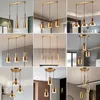 Lampy wiszące nordyc nowoczesne proste restauracja żyrandol kreatywny trzy głowę luksusowe luksusowe loft żelazne baton spersonalizowane oświetlenie