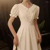 Casual Dresses 2023 Spring Summer Women's Evening Party Dress Celebrity Light Luxury Designer White French Style Causal Dating