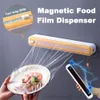 Andra köksverktyg 2 i 1 matfilm Dispenser Magnetic Wrap med Cutter Storage Box Aluminium Folie Stretch Accessories 230719