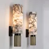 Wall Lamp Lndoor Living Room BedsideBedroom Study Lighting 110V Corridor Porch Balcony Creative Marble Lights Decoration