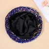 Berets Frauen Herbst Winter Baskenmütze Für Party Dame Bling Vielseitige Beanie Frühling Warm Halten Gestrickte Hut Bühne Leistung Kappe Großhandel