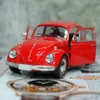 Decorative Objects Figurines Retro Vintage Beetle Diecast Pull Back Car Model Toy for Children Gift Decor Cute Miniatures 230721