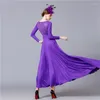 Vêtements de scène violet femmes robe de valse pour danse de salon robes de danse espagnole Standard Flamenco Costumes modernes