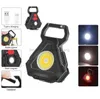 Mini COB Work Light portable lanterns Keychain Rechargeable 500 Lumens 3 Light Modes Pocket Led Flashlight with Folding Bracket bottle opener magnet camping lamp