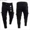 Pantalons pour hommes 2021 Nouveaux hommes Jeans noirs Mode Stretch Denim Crayon Pantalon Street Trend Casual Poches Pantalon S-3XL Livraison directe Z230721