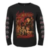 Мужские футболки Slayer Show No Mercy с длинным рубашкой Mens Vintage Tshirt Harajuku Streetwear Hip Hop Cotton Tee Tops J230721