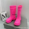 High Edition balenciga New Paris 2023 Fashion Week Show Style Bottes de pluie surélevées Kanyewest Same American Boots