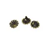 Porte-clés 6 pièces Mini petit petit laiton japonais marguerite fleur Concho cuir artisanat décor montage ceinture selle couverture portefeuille sac