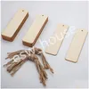 Bookmark 10Pcs/Set Unfinished Wood Slice Diy Crafts Garment Clothing Tag Gift Bags Hanging Label Decor Drop Delivery Office School B Dh5Kl