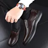 Dress Shoes Men's Genuine LeatherMicrofiber Leathe shoes 38-47 Soft Anti-slip Rubber Loafers Man Casual Leather Shoes 230720