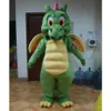 Costume della mascotte del drago verde sveglio del personaggio dei cartoni animati adulto diretto della fabbrica Costumes216Y del partito di Halloween