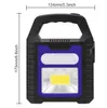 30W COB LED Lanternes Projecteur Portable Projecteur Lampe de table rechargeable USB Lampe de travail portative Power By 18650 Lanterne portable pour le camping, la randonnée