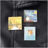 Pins Brooches Funny Adaptation Famous Oil Painting Enamel Pins Custom Artistic Brooch Lapel Badge Bag Cartoon Jewelry Gift For Kids Dh3N9