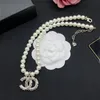 2023 Mode Nouveau CC Collier Marque De Luxe Pendentif En Cristal Collier Européen Classique Collier De Perles Naturelles pour Les Bijoux De Mariage Des Femmes