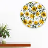 Duvar Saatleri Ayçiçeği Doku Ahşap Tahıl Retro Saat Modern Ev Dekorasyonu Genç Odası Yaşam İğne Asma İzle Masa