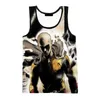 Herren Tank Tops Anime One Punch Männer Mode Sommer Ärmellos Frühling Harajuku Persönlichkeit 3D Gedruckt Strand Tees