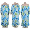 Casual Jurken Znaiml Lente Zomer Uit De Schouder Lange Mouwen Verjaardagsfeestje Maxi Jurk Vrouwen Bloemenprint Oversized Losse Vestidos