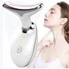 Ansikte Massager Electric LED PON MICRO CURRant Neck Wrinkle Removal Massager EMS Lyft och åtdragning av massageutrustning Jon Skinvårdsverktyg 230720