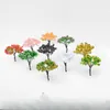 Flores decorativas 5 uds mesa de arena Micro paisaje modelo árbol Mini escena hecha a mano alambre flor pequeño modelado plantas artificiales 65mm