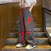 Мужские брюки грузовые мешковатые мужчины y2k одежда Unisex Hip Hop Harajuku Brouser Multi Pockets Панель винтажной американской уличной одежды Тренди круто