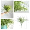 Fleurs décoratives plantes d'herbe artificielle Faux buissons arbustes verdure de blé pour la maison en plastique extérieur résistant aux UV Faux