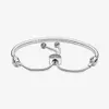 100 % 925er Sterlingsilber, verstellbar, Pavé-Herzverschluss, Schlangenkette, Schieber-Armband, modisch, für Damen, Hochzeit, Verlobung, Schmuck, Accessor249B