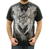 T-shirt da uomo Estate T-shirt oversize da uomo Punk Wings Pattern O T-shirt con colletto Manica corta Moda Abbigliamento uomo y2k top tees per uomo 230720