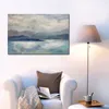 Landscape Canvas Abstract Art Early Sunrise Hand Painted Artwork Romantic House Decor