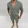 男性Sフーディーズスウェットシャツの男性セット夏のカジュアルショートスリーブシャツショーツ