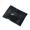 Мини -черный молнии на молнии непрозрачный пластиковый пакет Перекурируемый ziplock упаковочный пакет с самоуверенными пакетами аксессуары пакет пакет Bagshigh Quatity2865