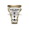 Anelli a fascia Fashion Usa President Trump Ring Gioielli più recenti Sier Color oro American Mens Cool Biker Drop Delivery Dhj8R