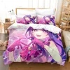 Bedding Sets 2023 Cute Oshi No Ko Set Cartoon Anime Three-piece Adult Kid Bedroom Duvetcover 3D Kawaii Colcha De Verano Cama