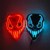 Parti Maskeleri Varış Cadılar Bayramı Maskesi Korku Venom LED LUMINOUS COSPlay Kostüm Makyaj Palavası 230721