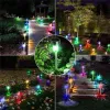 Luzes solares led lâmpada de gramado solar jardim inoxidável ao ar livre à prova dwaterproof água corredor lâmpada ao ar livre jardim movido a energia solar lâmpadas solares coloridas luzes de energia solar com bateria