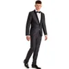 Säljer brudgummen sjal lapel brudgum tuxedos en knapp män passar bröllop prom man blazer brudgumja jacka byxor bow ti2739