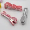 Haaraccessoires 24 stks Veel Veet Baby Hairclips Handgemaakte Strik Haarspelden Peuter Meisjes Accessoire 230720