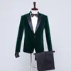 Costumes pour hommes 2023 mode hommes Boutique minceur hôte Performance costume ensemble/deux pièces Blazers col assorti mâle veste pantalon