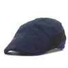 BERETS 2023 SOLID SBOY CAPS COTTON FLAT PEAKED CAPED CAPED CAPED OUTDOOR MEN AND WOMETER PAINTER BERET HATS 26