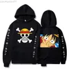 Erkek Hoodies Sweatshirt Bir Parçalı Sonbahar Külot İskelet Luffy Erkek Hoodie Sweatshirt Erkek ve Kadın Çiftler Japon Anime Harajuku Hip Hop Stil H L230721