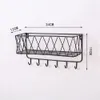 Hooks Rails Wallhung Type Nyckelhållare Dekorativ järnväggshylla Sundries Storage Box Hanger Organiser Rack 230721