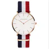 36 MM Simple Cadran Smart Femmes Montres Précis Quartz Dames Montre Confortable Bracelet En Cuir ou Bande De Nylon Montres Whole219d